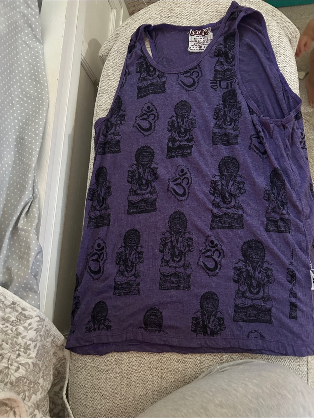 Large purple Ganesha tank